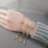 Created Amazonyte & Zircon Diamond Clover Bracelet