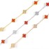 Natural Carnelian & Zircon Diamond Clover Bracelet