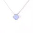 Natural Blue lace agate 15mm Clover Neaklace